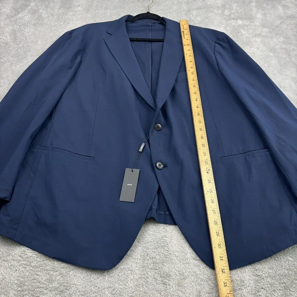 NWT‎ Sene Blazer Jacket Mens 54 Blue FlexTech Single Breasted Business Formal